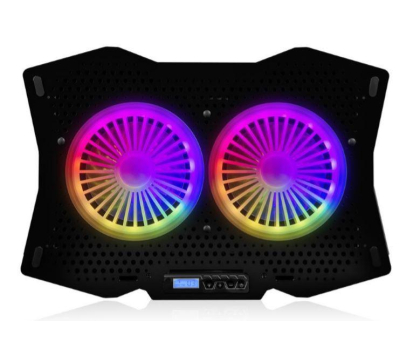 Podkładka chłodząca pod laptopy MODECOM MC-CF18 RGB Silent Fan Czarna Podstawka Chłodząca